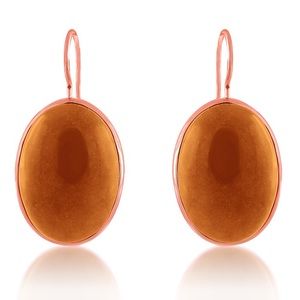 Sterling Silver Red Adventurine Earrings – Rose Gold Plated